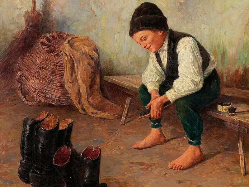 1859-Géza Peske - Il lucidascarpe